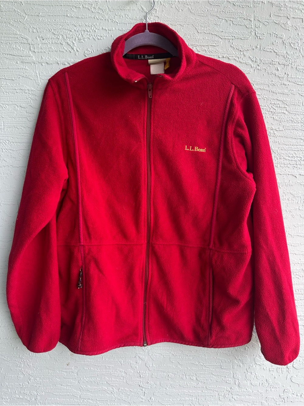 Vintage L.L. Bean red fleece jacket size medium